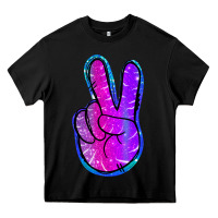 Black Mermaid Peace Sign Heavy Core Tee - Jasminsmagicworld