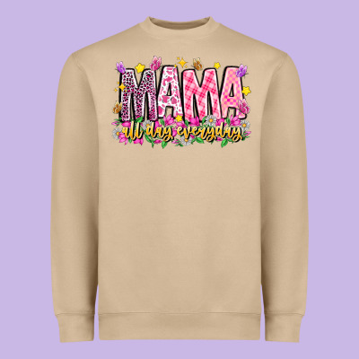 Mama All Day Everyday Heavyweight Sweatshirt Designed By Cowhidedigitalart