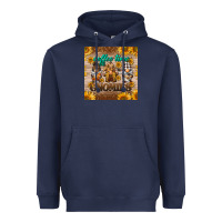 Navy coffee time gnomies mug coaster Heavyweight Hoodie - BarkalooDesign