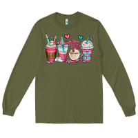 Army Green nurse coffee cups Long Sleeve Tee - OliviaCreatesArt