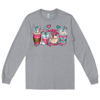 Heather Grey nurse coffee cups Long Sleeve Tee - OliviaCreatesArt