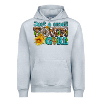 Heather Grey just a small town girl with sunflowers and money Urban Hoodie - AdoDesignShop