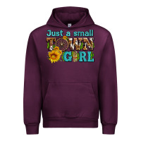 Mauve Wine just a small town girl with sunflowers and money Urban Hoodie - AdoDesignShop