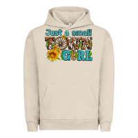 Pigment French Oak just a small town girl with sunflowers and money Urban Hoodie - AdoDesignShop
