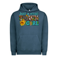 Pigment Midnight Navy just a small town girl with sunflowers and money Urban Hoodie - AdoDesignShop