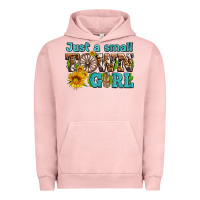 Pigment Salmon just a small town girl with sunflowers and money Urban Hoodie - AdoDesignShop