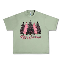 Oil Green pink merry christmas Urban Heavy Tee - CowGirlArtShop