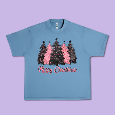 Pink Merry Christmas Urban Heavy Tee Designed By Cowgirlartshop