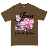 Cacao Leopard Floral Pink Car Jesus Take The Wheel Premium Tee - Bettercallsaul