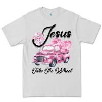 Leopard Floral Pink Car Jesus Take The Wheel Premium Tee | Teevron