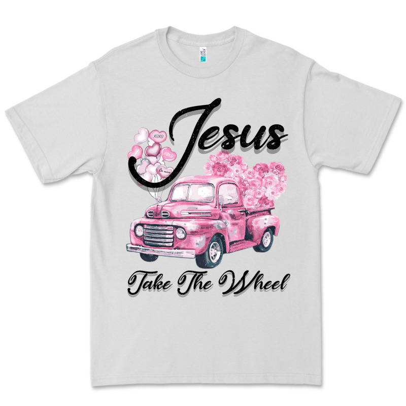 Leopard Floral Pink Car Jesus Take The Wheel Premium Tee by Bettercallsaul | Teevron