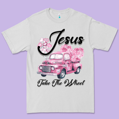 Leopard Floral Pink Car Jesus Take The Wheel Premium Tee Designed By Bettercallsaul