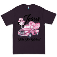 Plum Leopard Floral Pink Car Jesus Take The Wheel Premium Tee - Bettercallsaul