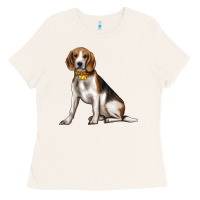 Bone beagle with overflow Ladies Tee - texasbilliewilder