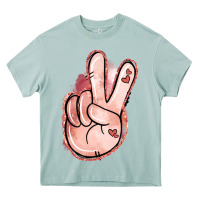 Arona Floral Argyle Peace Sign Heavy Core Tee - Jasminsmagicworld