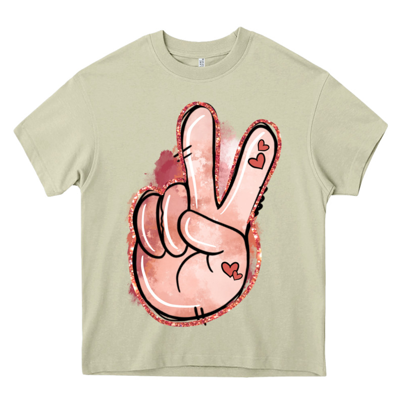 Floral Argyle Peace Sign Heavy Core Tee by Jasminsmagicworld | Teevron