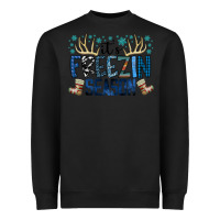 Black freezin season Heavyweight Sweatshirt - SublimationCraftShop
