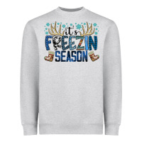 Heather Grey freezin season Heavyweight Sweatshirt - SublimationCraftShop