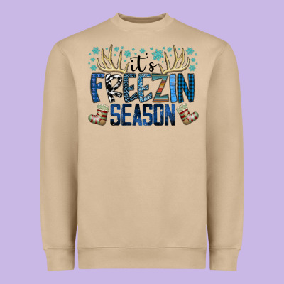 Freezin Season Heavyweight Sweatshirt Designed By Sublimationcraftshop