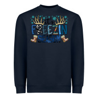 Navy freezin season Heavyweight Sweatshirt - SublimationCraftShop