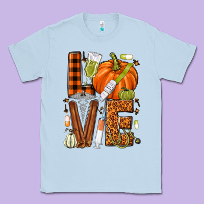 Fall Nurse Love Classic Tee Designed By Nancycooperartshop