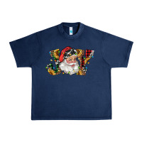 Navy santa joy with sunflowers Urban Heavy Tee - RanaPortraitStore