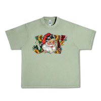 Oil Green santa joy with sunflowers Urban Heavy Tee - RanaPortraitStore