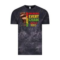 Cloud Black juneteenth breaking every chain since 1865 Vintage Tee - CowGirlArtShop