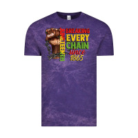 Cloud Purple juneteenth breaking every chain since 1865 Vintage Tee - CowGirlArtShop