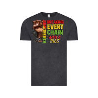 Vintage Black juneteenth breaking every chain since 1865 Vintage Tee - CowGirlArtShop
