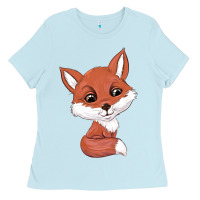 Baby Blue fox Ladies Tee - texasbilliewilder