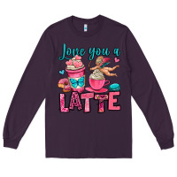 Plum love you a latte Long Sleeve Tee - OliviaCreatesArt