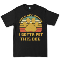 Black Hold My Drink I Gotta Pet This Dog Premium Tee - Bettercallsaul