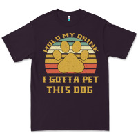 Plum Hold My Drink I Gotta Pet This Dog Premium Tee - Bettercallsaul