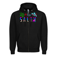 Black be salty Zipper Hoodie - CowhideDigitalArt