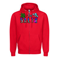 Red be salty Zipper Hoodie - CowhideDigitalArt