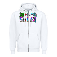 White be salty Zipper Hoodie - CowhideDigitalArt