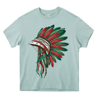 Arona american flag indian headdress Heavy Core Tee - BarkalooDesign