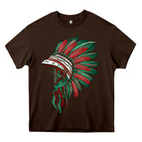 American Flag Indian Headdress Heavy Core Tee | Teevron