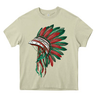 Mossy american flag indian headdress Heavy Core Tee - BarkalooDesign