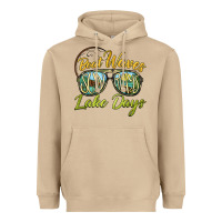 Mushroom boat waves sun rays lake days Heavyweight Hoodie - BarkalooDesign
