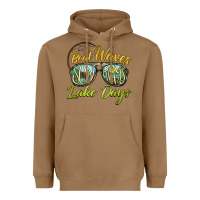 Toasted Coconut boat waves sun rays lake days Heavyweight Hoodie - BarkalooDesign