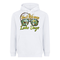 White boat waves sun rays lake days Heavyweight Hoodie - BarkalooDesign