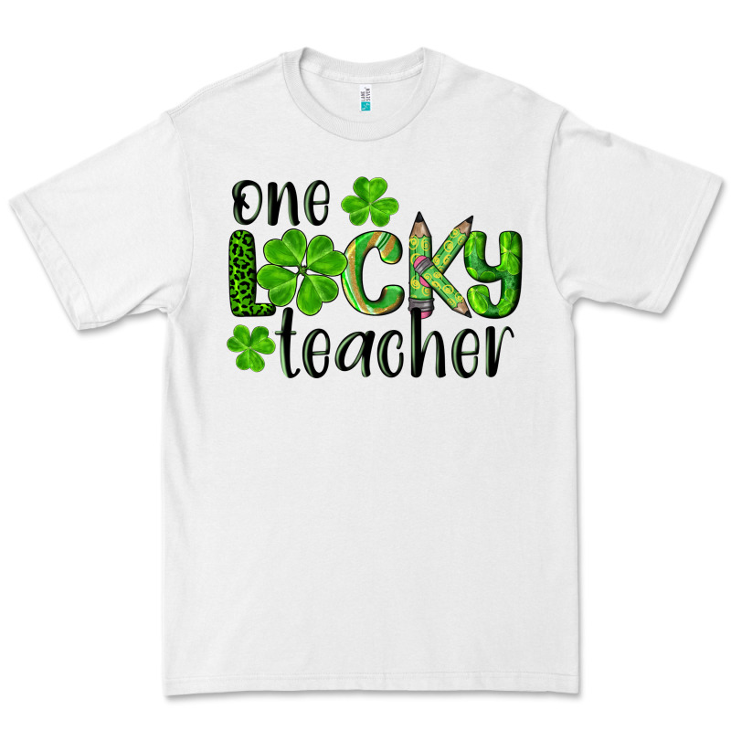 St. Patrick's Day One Lucky Teacher Premium Tee by RanaPortraitStore | Teevron