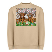 Mushroom easter cow Heavyweight Sweatshirt - CowhideDigitalArt