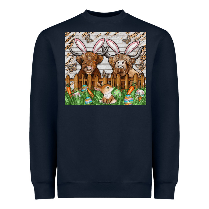 Easter Cow Heavyweight Sweatshirt by CowhideDigitalArt | Teevron