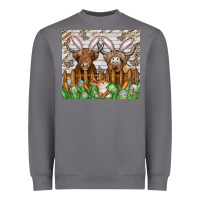 Storm easter cow Heavyweight Sweatshirt - CowhideDigitalArt