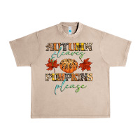 French Oak autumn leaves and pumpkins please Urban Heavy Tee - CowGirlArtShop