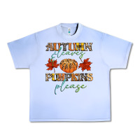 Autumn Leaves And Pumpkins Please Urban Heavy Tee | Teevron