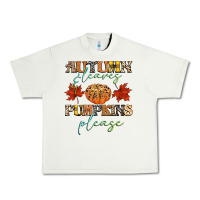 Pistachio autumn leaves and pumpkins please Urban Heavy Tee - CowGirlArtShop